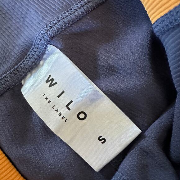 WILO the Label | Blue and Gold Workout Bike Shorts | Size Small - Picture 4 of 4